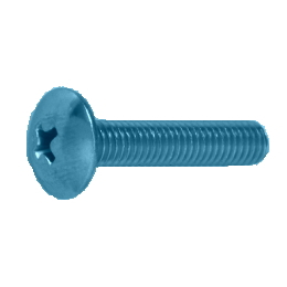 鉄 (+)トラス小ねじ M8x100 三価クロメート 【10個入】