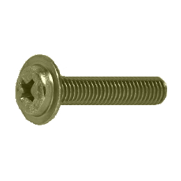 鉄 (+)ナベ座付小ねじ M6x12 クロメート 【10個入】