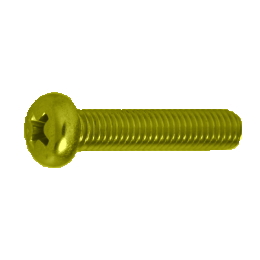 黄銅 (+)ナベ小ねじ(全ねじ) M6x70 生地 【150個入】