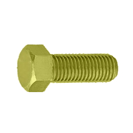 黄銅 六角ボルト(全ねじ) M5x40 生地 【10個入】