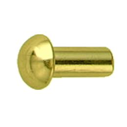 黄銅 丸リベット 2x25 生地 【3000個入】