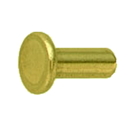 黄銅 薄平リベット 5x40 生地 【100個入】