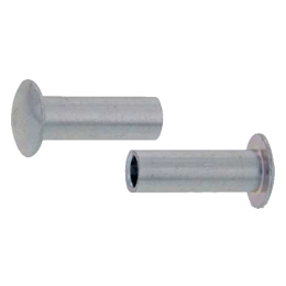 鉄 薄丸中空リベット 4x20 生地 【900個入】