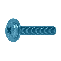 鉄 (+)ナベ座付小ねじ 三価クロメート 画像1