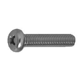 黄銅 (+)ナベ小ねじ(全ねじ) ニッケル