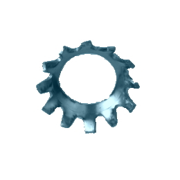 鉄 歯付座金(皿形) 三価クロメート 画像1