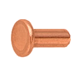 銅 薄平リベット 生地 画像1