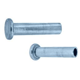 鉄 平中空リベット 三価クロメート 画像1