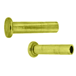 黄銅 平中空リベット 生地 画像1