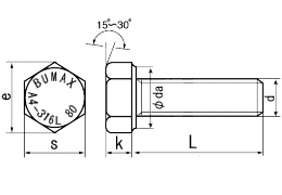 Bumax88(高強度ステンレス) 六角ボルト(全ねじ) | ねじねじクン